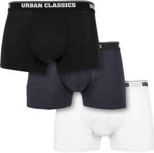 Boxerky Urban Classics z organické bavlny Barva: bílá - modrá námořní - černá, Velikost: 4XL