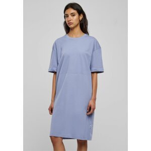 Oversize šaty Urban Classics s rozparkem z organické bavlny Barva: violablue, Velikost: XL