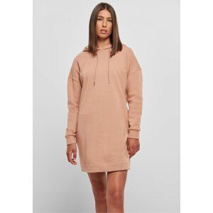 Oversize šaty Urban Classics z příjemné organické froté tkaniny Barva: jantar, Velikost: 4XL