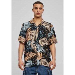 Letní plážová pánská košile z lehké viskózy Urban Classics Barva: palmfront, Velikost: 5XL