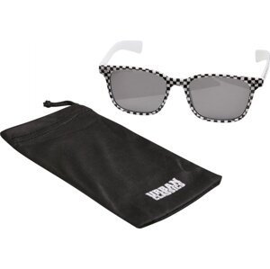 Urban Classics Sluneční brýle Faial s kostičkovaným vzorem Barva: černá - bílá, Velikost: one size