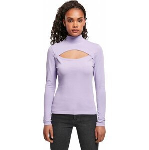 Urban Classics Rolákový top s dlouhým rukávem s průstřihem na dekoltu Barva: lavender, Velikost: 3XL