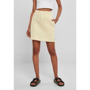 Krátká mini sukně Urban Classics z organické French terry bavlny Barva: žlutá pastelová, Velikost: 5XL