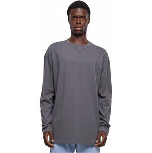 Urban Classics Pánské oversize tričko bez manžet na rukávech, se středovým švem na zádech Barva: šedá tmavá, Velikost: 4XL