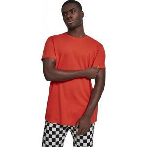 Prodloužené mírně zaoblené pánské triko Urban Classics 100% bavlna Barva: Oranžová, Velikost: 3XL