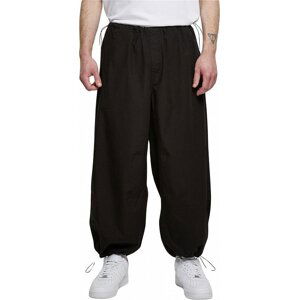 Urban Classics Široké pánské popelínové kalhoty Parachute Barva: Černá, Velikost: L