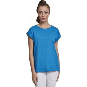 Dámské volné tričko Urban Classics s ohrnutými rukávky 100% bavlna Barva: francouzská modrá, Velikost: 4XL