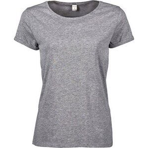 Tee Jays Volné dámské tričko s velkým výstřihem a se zahnutými rukávky Barva: šedá melír, Velikost: XL TJ5063