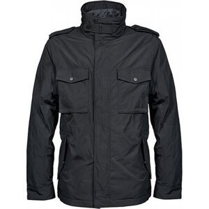 Tee Jays Klasická městská bunda z leštěného měkkého kepru s výplní DuPont™ Barva: Černá, Velikost: 3XL TJ9670N