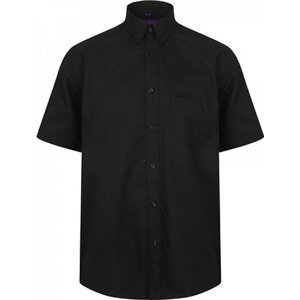 Rychleschnoucí pánská košile Henbury s vynikajícím odvodem vlhkosti Barva: Černá, Velikost: 4XL W595