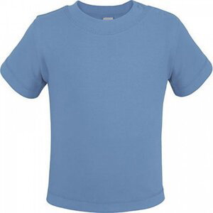 Link Kids Wear Teplé dětské tričko z BIO bavlny se širokým průkrčníkem Barva: modrá pastelová, Velikost: 50/56 cm X954