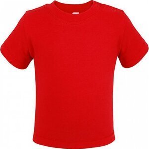 Link Kids Wear Teplé dětské tričko z BIO bavlny se širokým průkrčníkem Barva: Červená, Velikost: 50/56 cm X954
