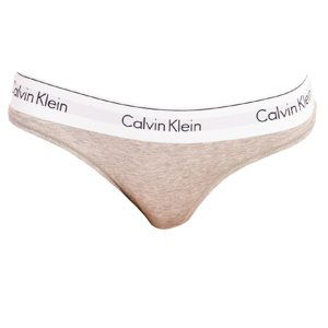 Dámská tanga Calvin Klein šedá (F3786E-020) XS