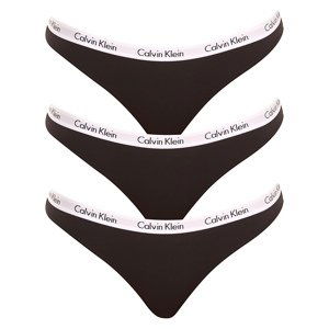 3PACK dámské kalhotky Calvin Klein černé (QD3588E-001) L