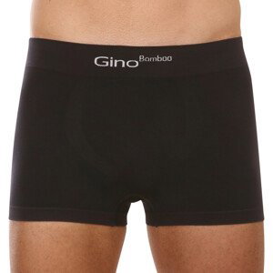 Pánské boxerky Gino bambusové bezešvé černé (53004) L