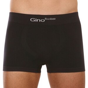 Pánské boxerky Gino bambusové bezešvé černé (53004) S
