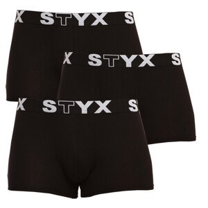 3PACK pánské boxerky Styx sportovní guma černé (G9606060) L