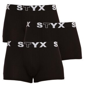 3PACK pánské boxerky Styx sportovní guma černé (G9606060) XXL