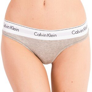 Dámská tanga Calvin Klein nadrozměr šedá (QF5117E-020) 3XL