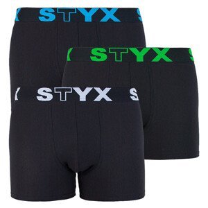 3PACK pánské boxerky Styx long sportovní guma černé (U9606162) L
