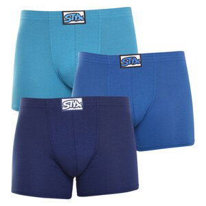 3PACK pánské boxerky Styx long klasická guma modré (F9676869) M