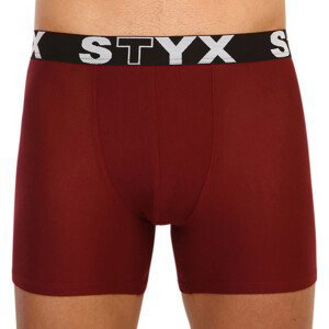 Pánské boxerky Styx long sportovní guma vínové (U1060) S