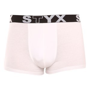 Pánské boxerky Styx sportovní guma bílé (G1061) S