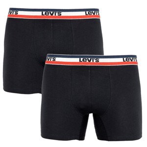 2PACK pánské boxerky Levis černé (905005001 200) M