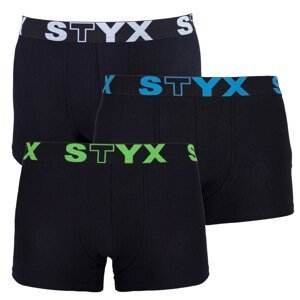 3PACK pánské boxerky Styx sportovní guma vícebarevné (G9606162) S
