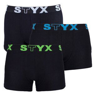 3PACK pánské boxerky Styx sportovní guma vícebarevné (G9606162) S, trenky / trenýrky