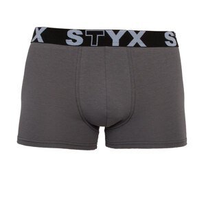 Pánské boxerky Styx sportovní guma tmavě šedé (G1063) S