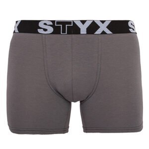 Pánské boxerky Styx long sportovní guma tmavě šedé (U1063) XXL