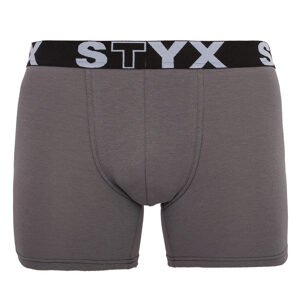 Pánské boxerky Styx long sportovní guma tmavě šedé (U1063) XL