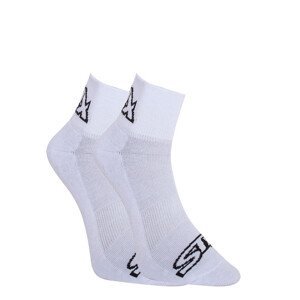Ponožky Styx kotníkové bílé s černým logem (HK1061)  M