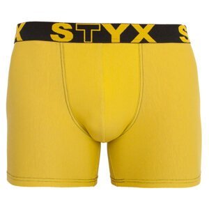 Pánské boxerky Styx long sportovní guma zelenožluté (U1065) XL