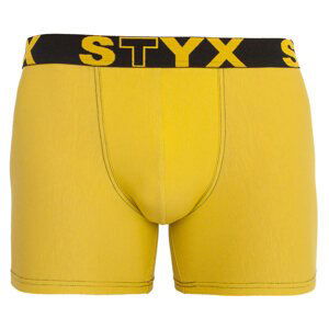 Pánské boxerky Styx long sportovní guma zelenožluté (U1065) S