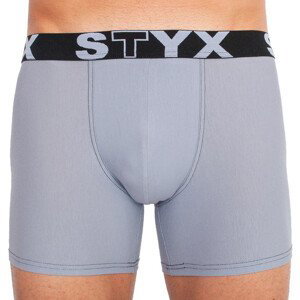 Pánské boxerky Styx long sportovní guma světle šedé (U1067) XL