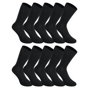 10PACK ponožky Styx vysoké bambusové černé (10HB960)  L