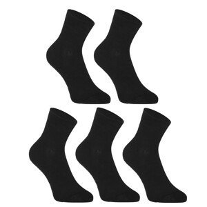 5PACK ponožky Styx kotníkové bambusové černé (5HBK960)  M