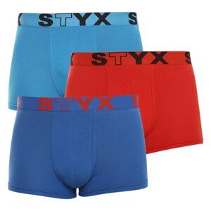 3PACK pánské boxerky Styx sportovní guma vícebarevné (G9676964) M
