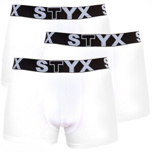 3PACK pánské boxerky Styx sportovní guma nadrozměr bílé (R10616161) 5XL