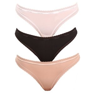 3PACK dámská tanga Calvin Klein vícebarevné (QD3802E-FIY) XS