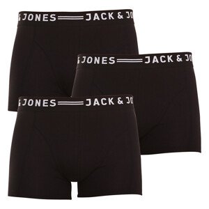 3PACK pánské boxerky Jack and Jones černé (12081832 - black/black) XL, trenky / trenýrky