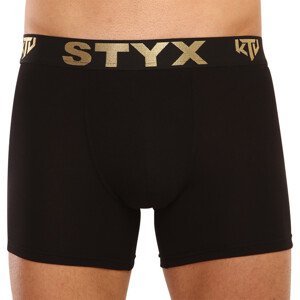 Pánské boxerky Styx / KTV long sportovní guma černé - černá guma (UTC960) XL