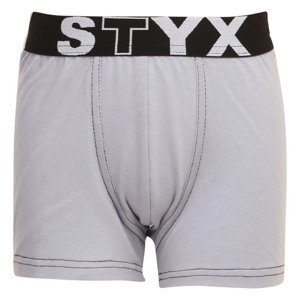Dětské boxerky Styx sportovní guma světle šedé (GJ1067) 6-8 let