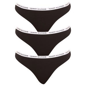 3PACK dámská tanga Tommy Hilfiger černá (UW0UW02829 0R7) XS