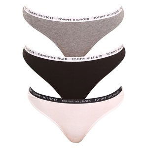 3PACK dámská tanga Tommy Hilfiger vícebarevná (UW0UW02829 0TF) XL