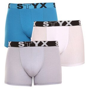 3PACK pánské boxerky Styx long sportovní guma vícebarevné (U9696167) XXL