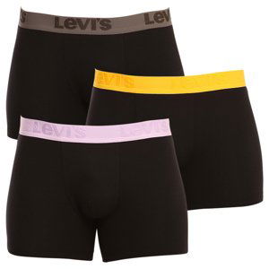 3PACK pánské boxerky Levis černé (905045001 016) M