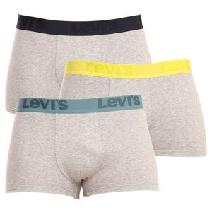 3PACK pánské boxerky Levis šedé (905042001 015) M